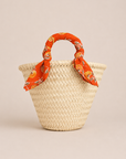 Panier in paglia - Fiori arancioni