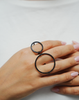 Anello Circle Double Black