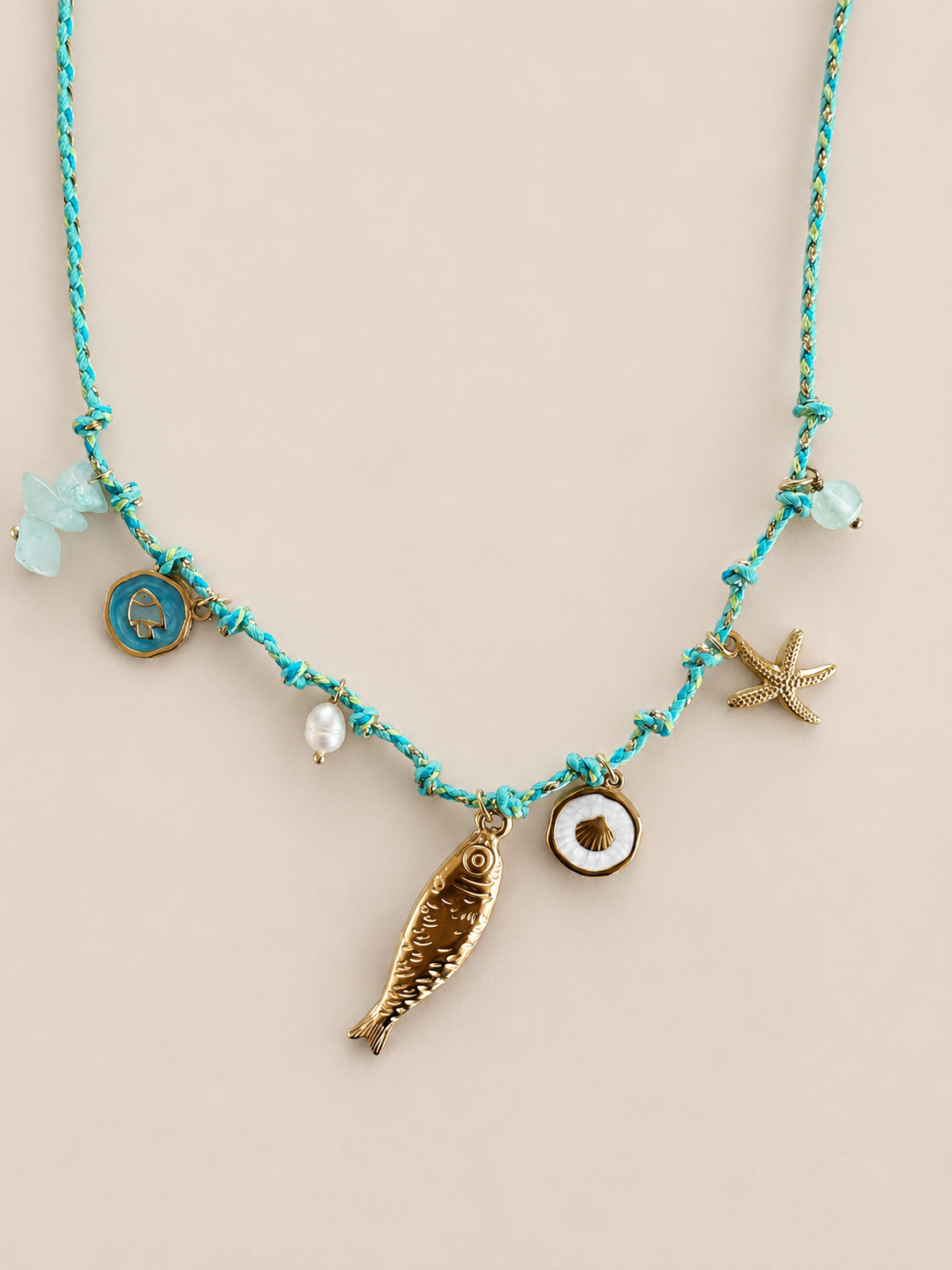 Collana Isola — Acquamarina