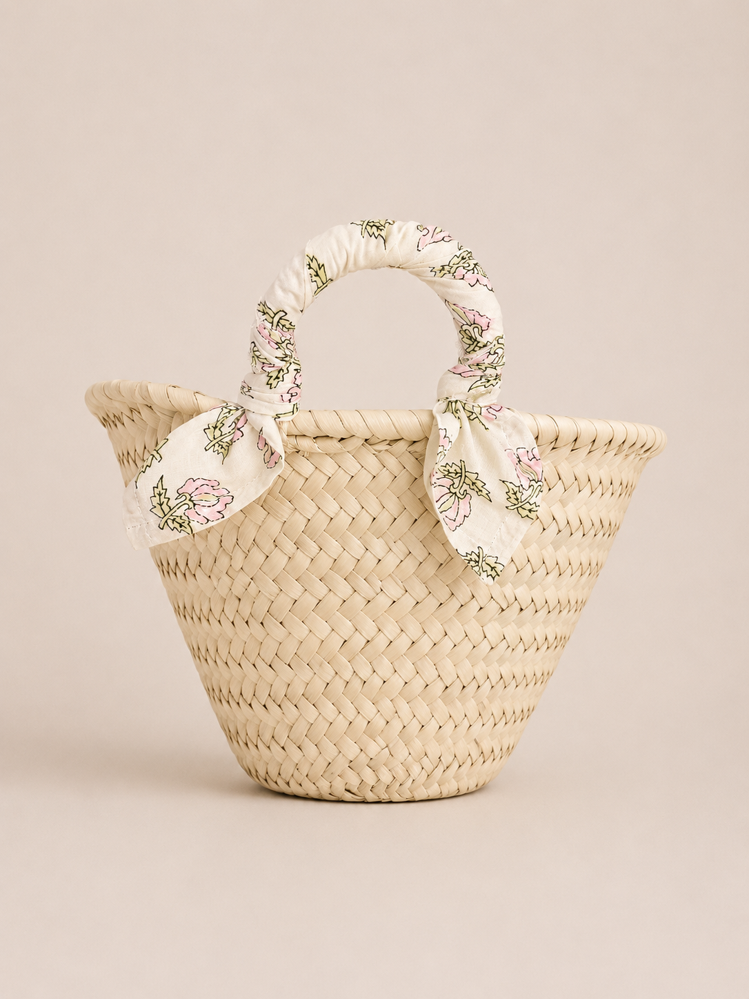 Panier in paglia - Fiori Rosa
