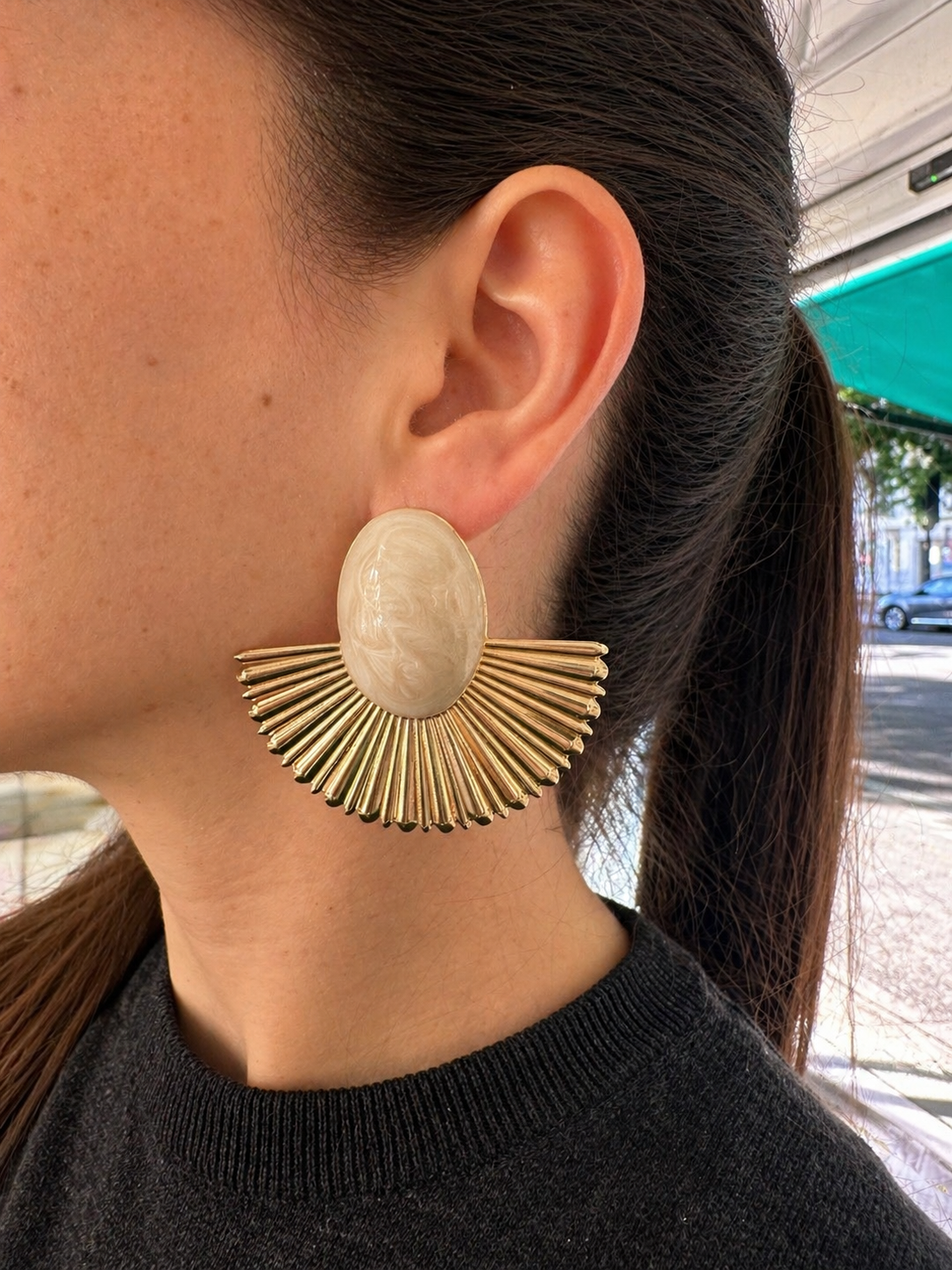 Orecchini Soleil — Bianco