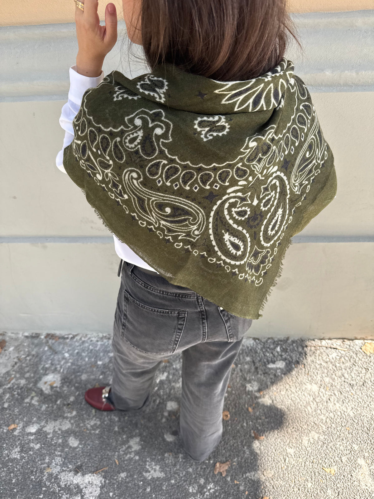 Sciarpa Paisley - Dark Olive