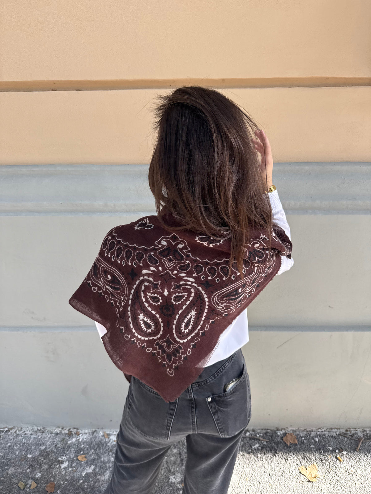 Sciarpa Paisley - Espresso