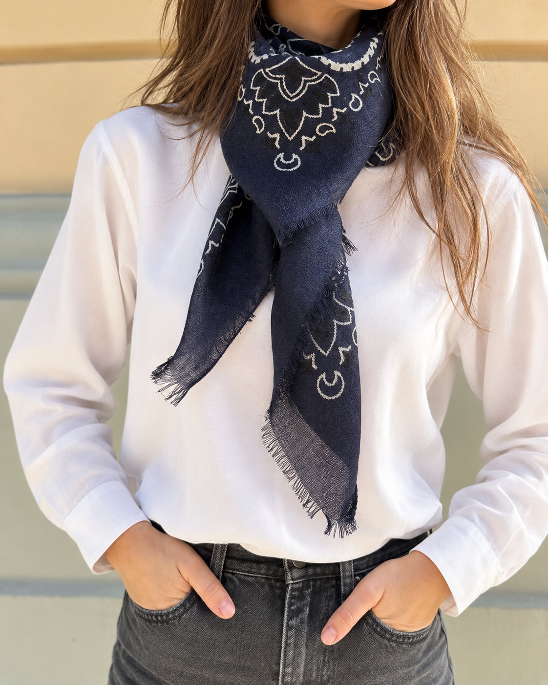 Sciarpa Paisley - Midnight Blue
