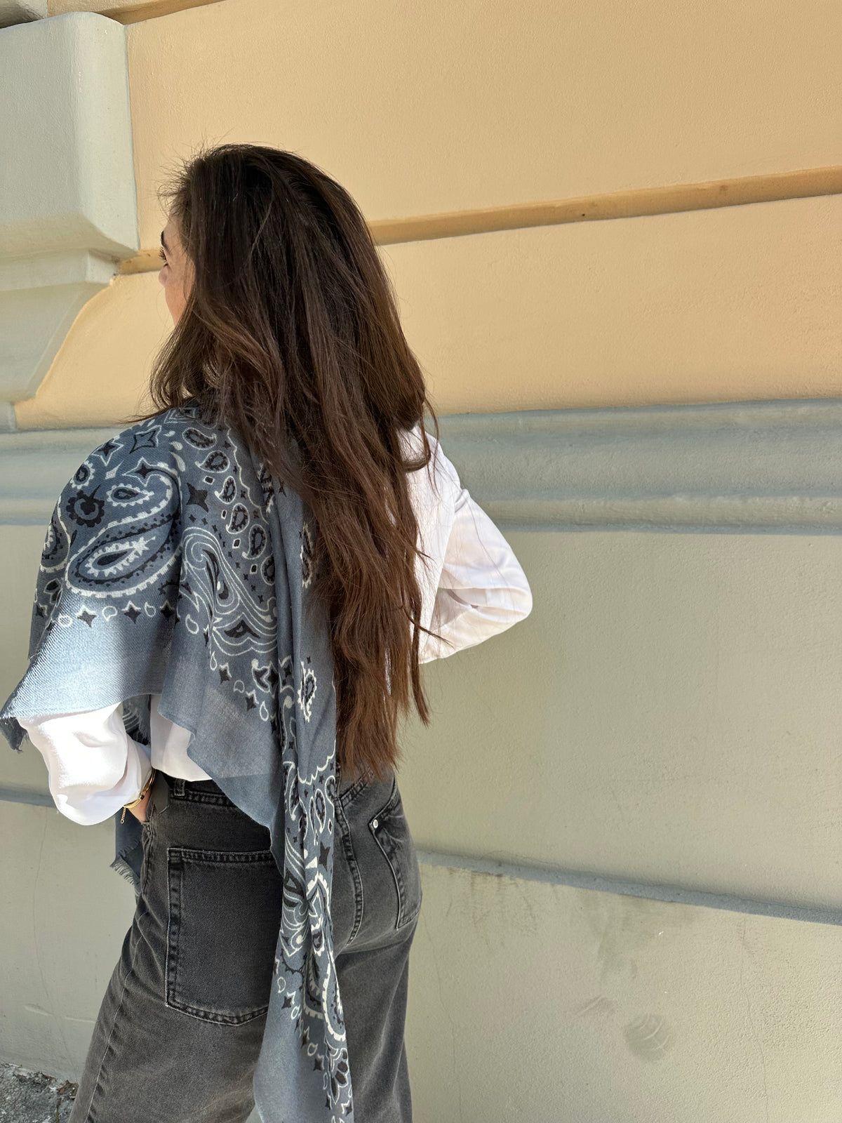 Sciarpa Paisley - Dusty Blue