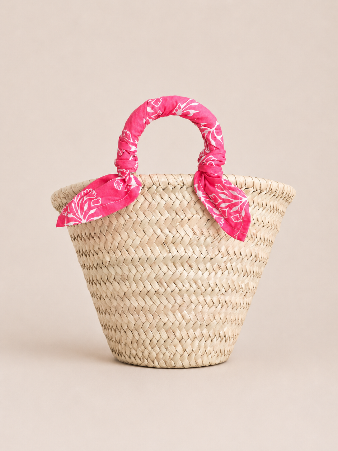 Panier in paglia - Fiori Rosa