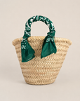 Panier in paglia - Bandana Verde