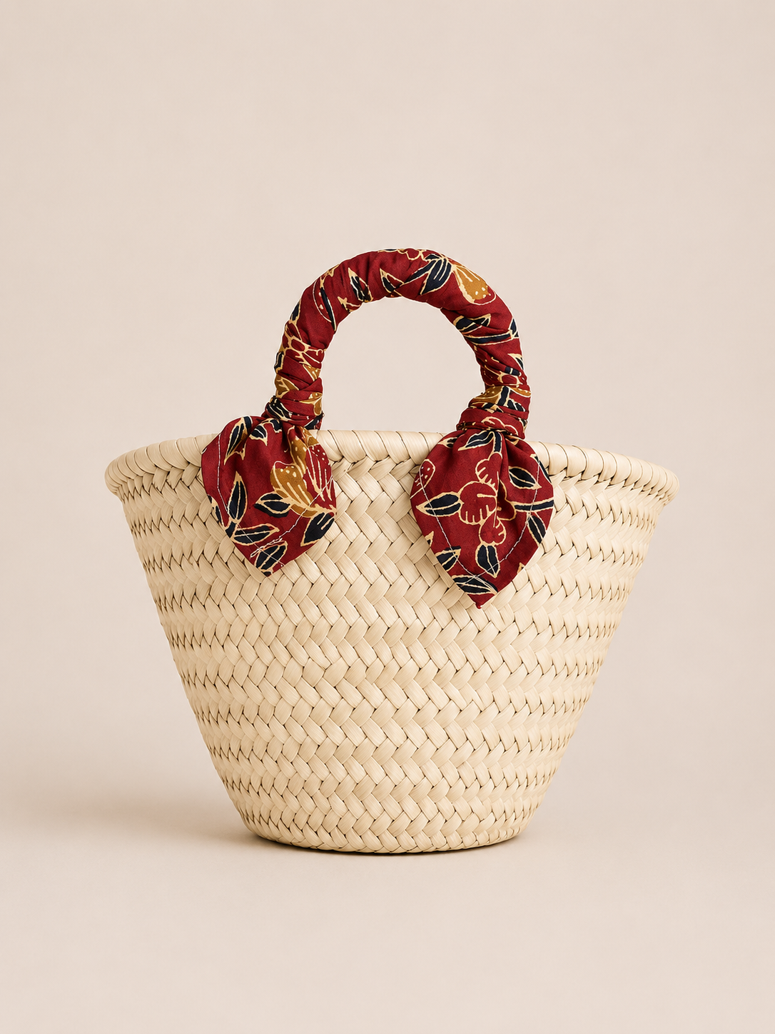Panier in paglia - Fiori rossi