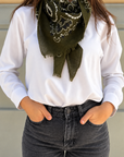 Sciarpa Paisley - Dark Olive